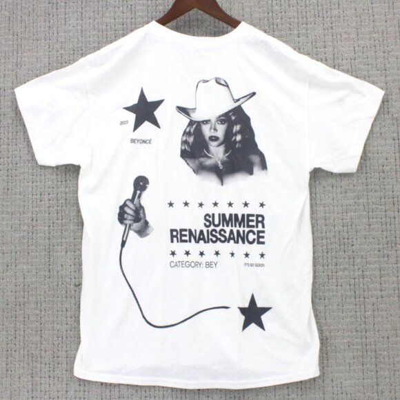 Beyoncé Shirt Men Large White Short Sleeve Official Renaissance World Tour Merch - Picture 1 of 9